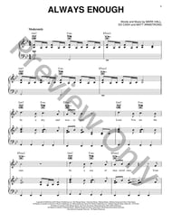Always Enough piano sheet music cover